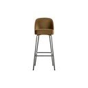 Sinepju dzeltens samta bāra krēsls (sēdekļa augstums 79 cm) Vogue – WOOOD