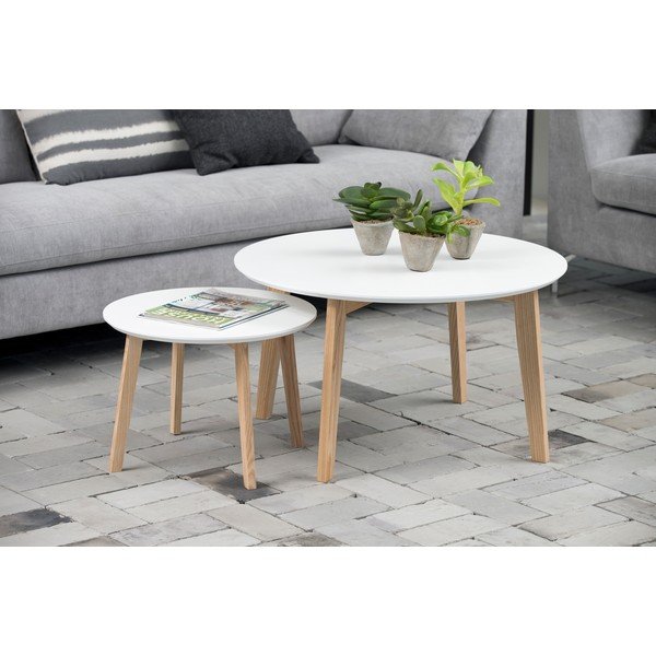 Balts kafijas galdiņš Actona Molina, ⌀ 50 cm-image-3