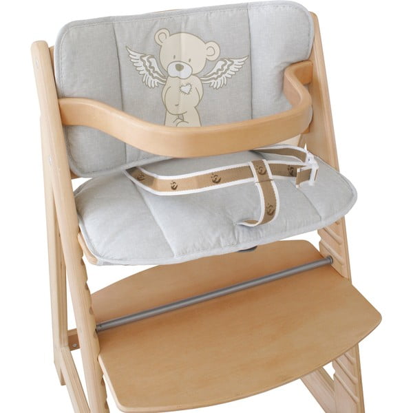Pelēks bērnu pusdienu krēsliņa spilvens Heartbreakerbär – Roba-image-1