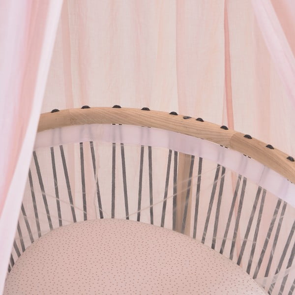 Gaiši rozā kokvilnas baldahīns Carelene – Kave Home-image-2