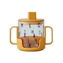 Sinepju dzeltena bērnu krūze Design Letters Grow With Your Cup