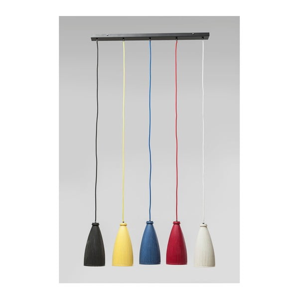 Piekaramā lampa ar 5 abažūriem Kare Design Art Colore