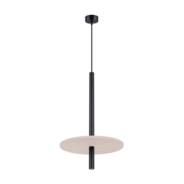 Melna/bēša metāla piekaramā lampa ø 30 cm Rilu – Sollux