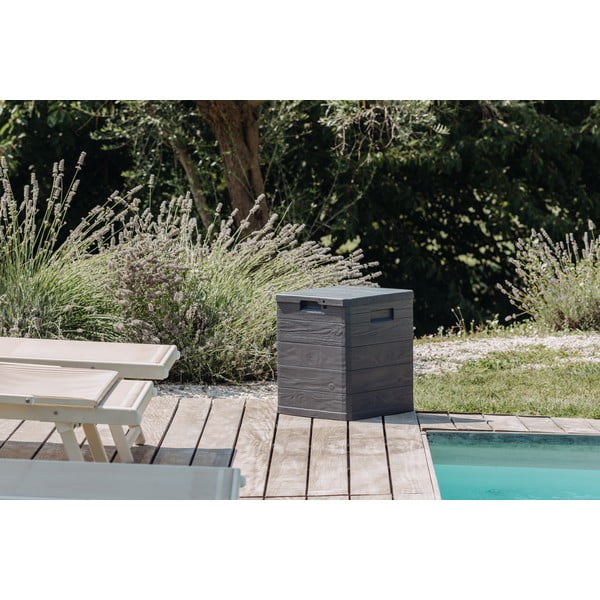 Tumši pelēka dārza uzglabāšanas kaste Woodys – Toomax-image-1