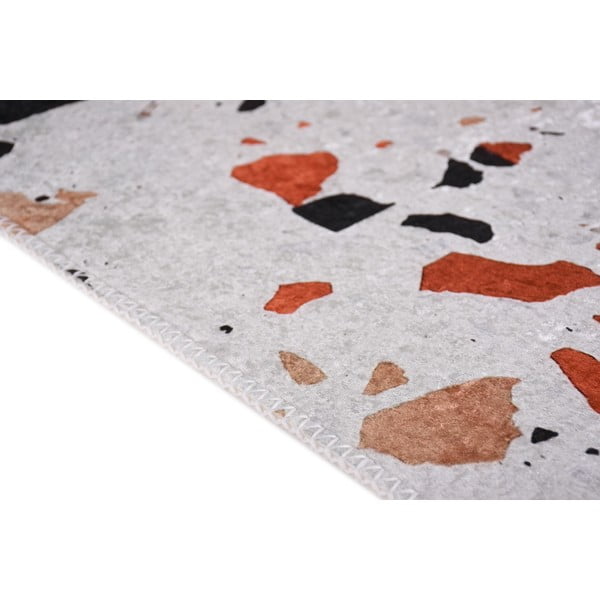 Oranžs/ziloņkaula krāsas mazgājams celiņa paklājs 80x200 cm Italian Stone – Vitaus-image-2