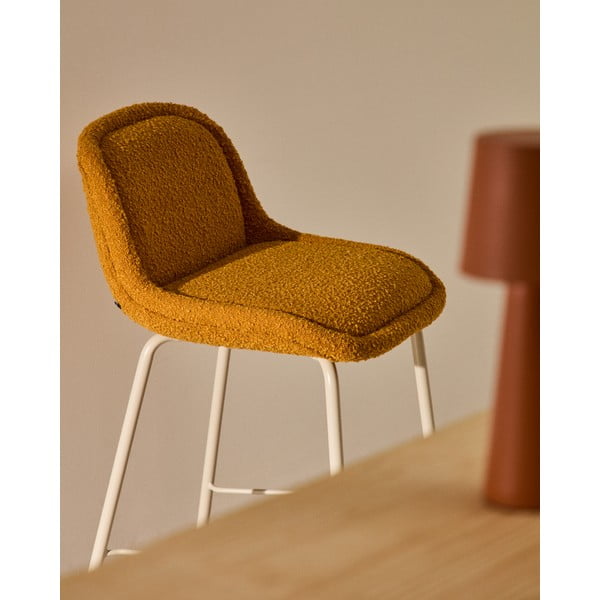 Sinepju dzeltens bāra krēsls (sēdekļa augstums 65 cm) Aimin – Kave Home-image-1