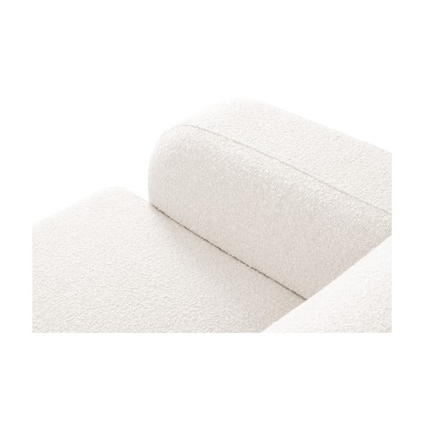 Balts stūra dīvāns no buklē auduma (ar labo stūri) Molino – Micadoni Home-image-4