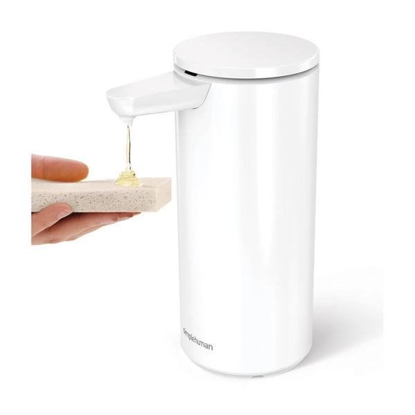 Balts metāla automātisks ziepju dozators 414 ml – simplehuman-image-3