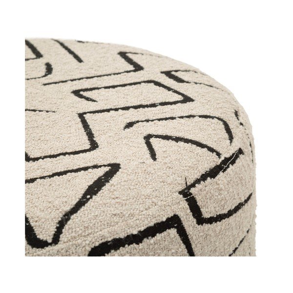 Bēšs pufs no buklē auduma Nairobi – Mauro Ferretti-image-2