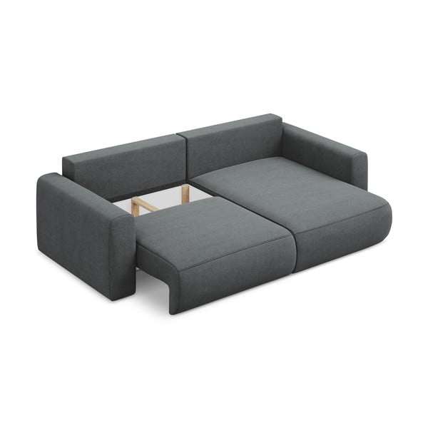 Tumši pelēks salokāms/ar uzglabāšanas vietu stūra dīvāns (ar labo stūri/ar zvilni) Kapua – Makamii-image-4