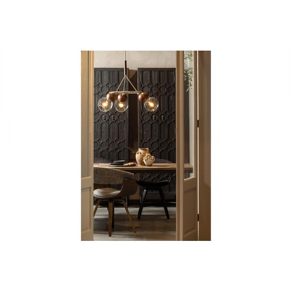 Melns atkārtoti pārstrādātas koksnes drēbju skapis 60x210x40 cm Bequest – WOOOD-image-1