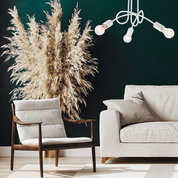 Balta griestu lampa bez abažūra 36x36 cm Camilla – LAMKUR-image-2