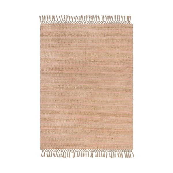Rozā džutas paklājs Flair Rugs Equinox, 120 x 170 cm