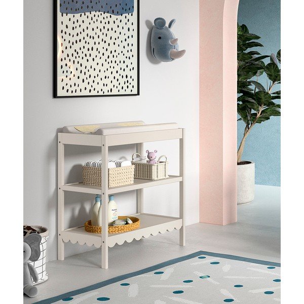 Bēšs pārtinamais galds ar pārtinamo galdiņu Swingo – Vipack-image-1