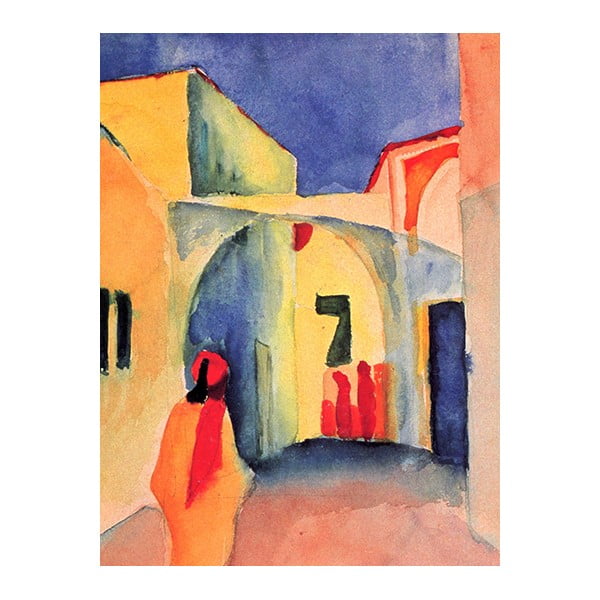 Gleznas reprodukcija August Macke – A Glance Down an Alley, 60 x 45 cm