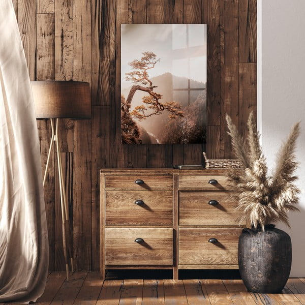 Stikla glezna 50x70 cm Brown Tree – Styler-image-2