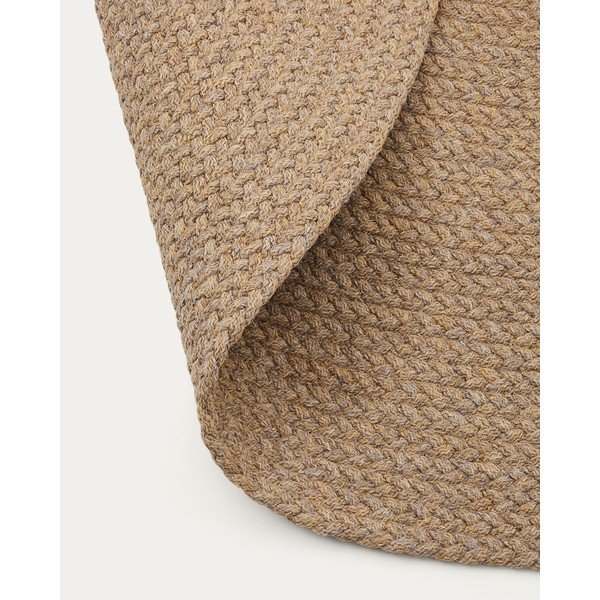 Bēšs apaļš iekštelpu un āra paklājs no pārstrādātas šķiedras ø 150 cm Despas – Kave Home-image-4