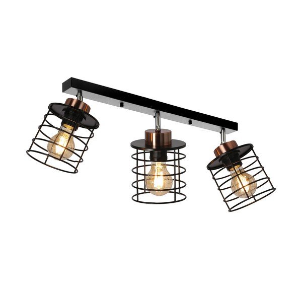 Melna metāla griestu lampa 12x56 cm Glob – Candellux Lighting