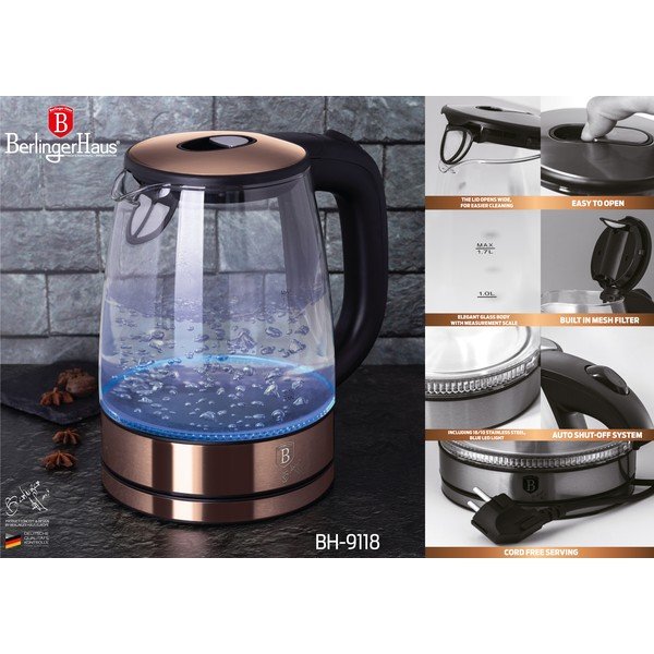 Tējkanna 1,7 l Rosegold Metallic Line – BerlingerHaus-image-2