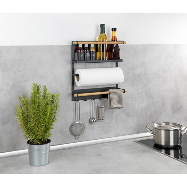 Melns virtuves sienas organizators Wenko Magna-image-3