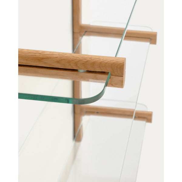 Dabīga toņa stikla modulārā plauktu sistēma 90x28x30,5 cm Sitra – Kave Home-image-3