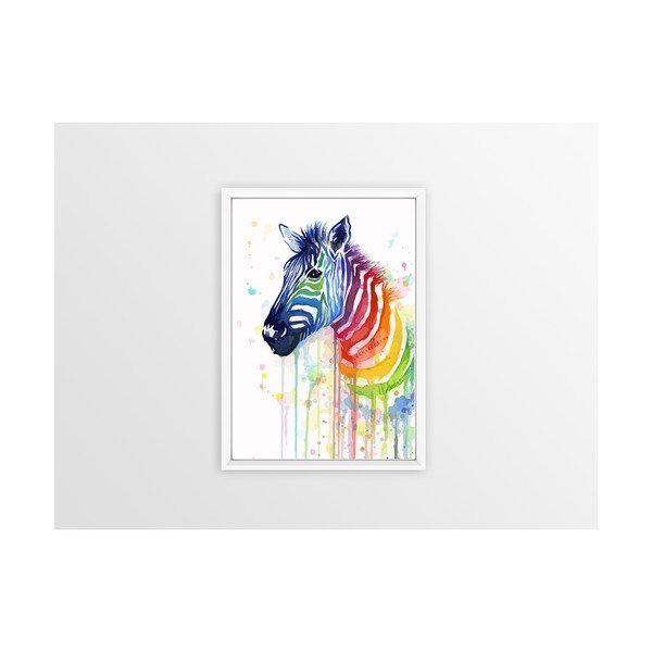Plakāts Piacenza Art Rainbow Zebra, 33,5 x 23,5 cm