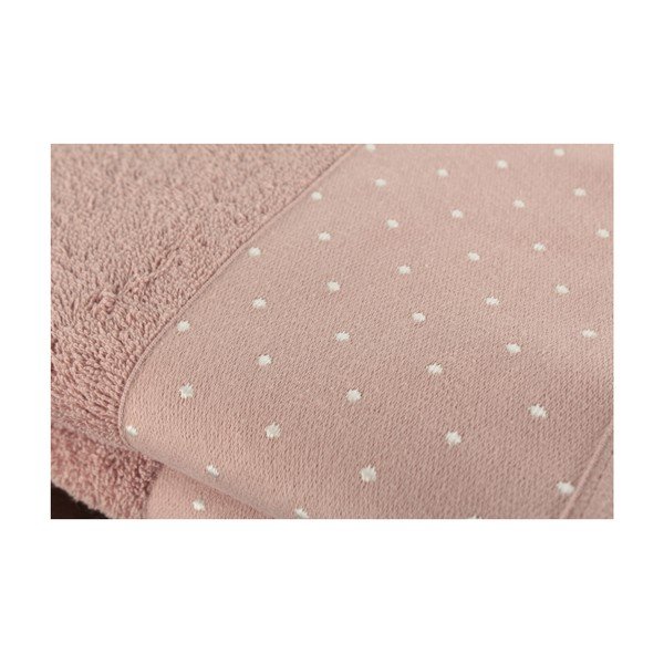 2 pūdera rozā krāsas kokvilnas dvieļu komplekts Patricia, 50 x 90 cm-image-1