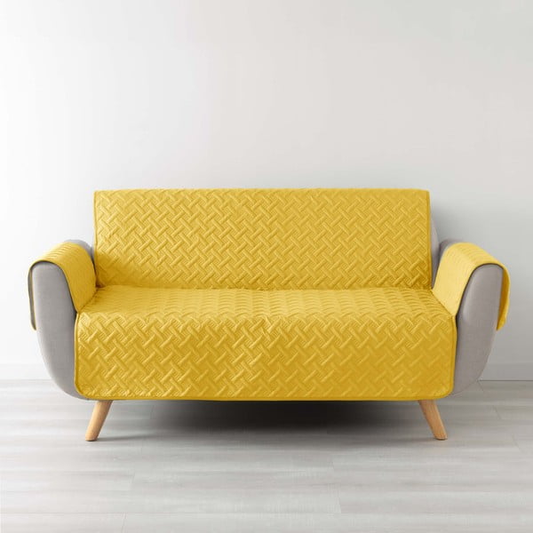 Dzeltens aizsargājošs pārvalks dīvānam 3 sēdvietām Lounge – douceur d'intérieur