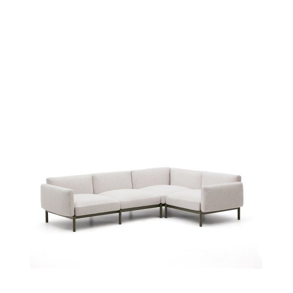 Gaiši pelēks dārza modulārais dīvāns 292 cm Sorells – Kave Home-image-4