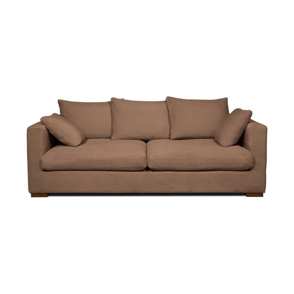 Gaiši brūns velveta dīvāns 220 cm Comfy – Scandic