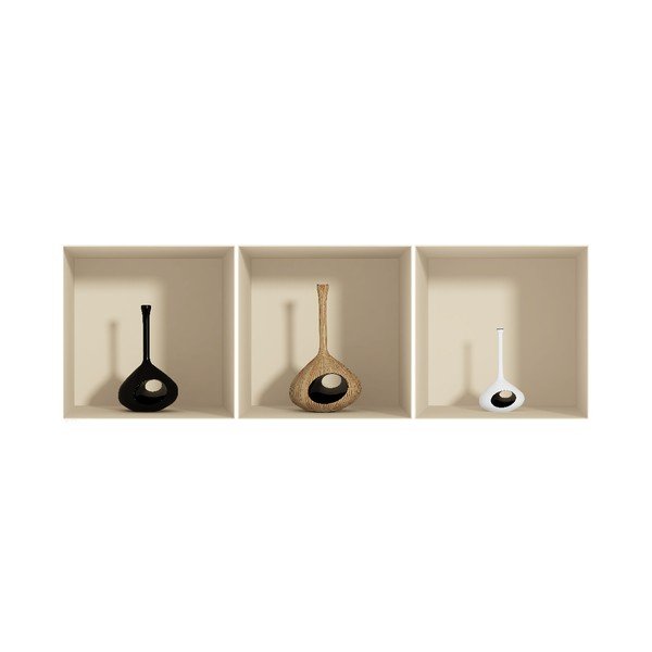 3 uzlīmju komplekts ar 3D efektu Ambiance Vase-image-1