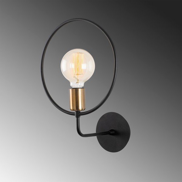 Melna sienas lampa Circle – Opviq lights-image-3