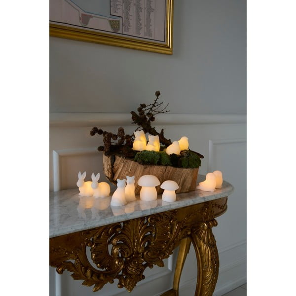 Balts Ziemassvētku gaismas dekors (2 gab.) ø 9 cm Elvina – Sirius-image-1