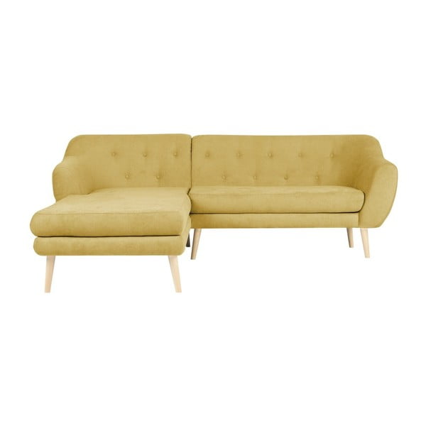 Dzeltens trīsvietīgs dīvāns ar kreiso stūri Mazzini Sofas Sicile