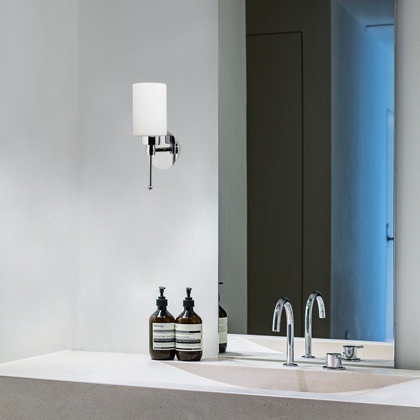 Balta/sudraba krāsas sienas lampa Balcova – Opviq lights-image-1