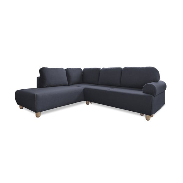 Tumši zils izvelkamais stūra dīvāns (kreisais stūris) Bouncy Olli – Miuform