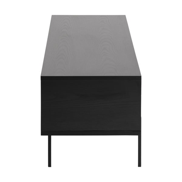Melns TV galdiņš ar oškoka imitāciju 140x45 cm Angus – Actona-image-4