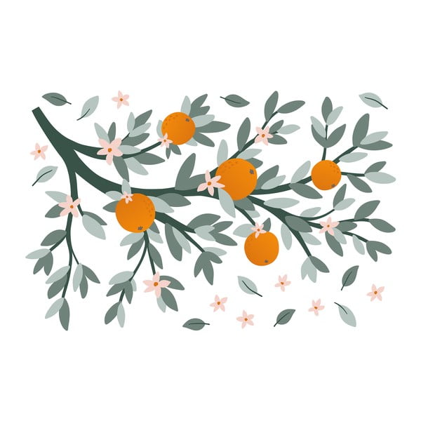 Uzlīmju loksne 54x80 cm Oranges On A Branch – Lilipinso