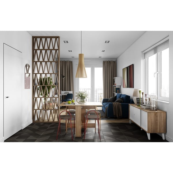 Izvelkams ēdamgalds ar ozolkoka imitāciju 76x28 cm Papillon – TemaHome-image-1