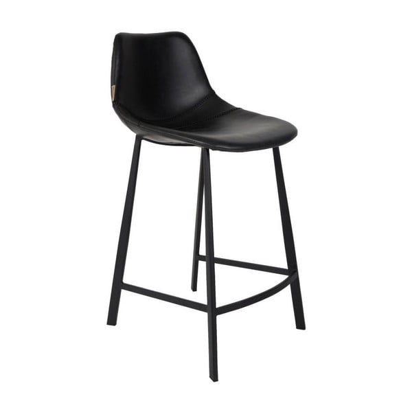 2 melnu augsto krēslu komplekts Dutchbone Franky, augstums 91 cm