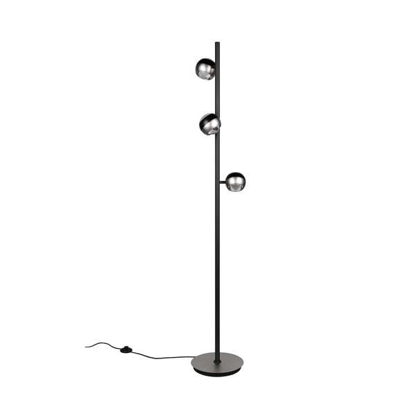 Melna/sudraba krāsas LED stāvlampa (augstums 150 cm) Orbit – Trio Select-image-2