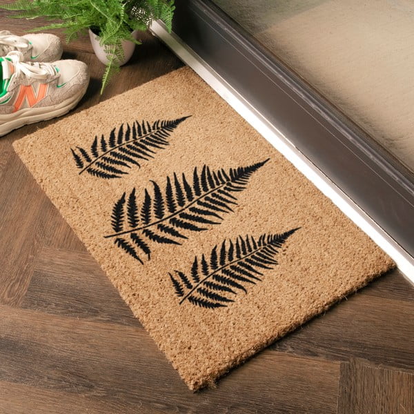 Kokosšķiedras kājslauķis 40x60 cm Fern Leaf – Artsy Doormats-image-1