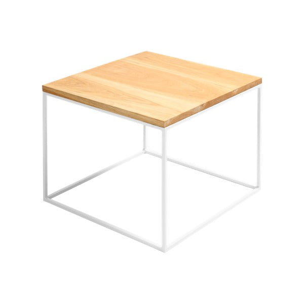 Sānu galdiņš ar baltu konstrukciju Custom Form Tensio, 50 x 50 cm