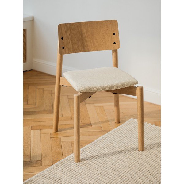 Dabīga toņa pusdienu krēsls ar ozolkoka imitāciju Wem – noo.ma-image-1