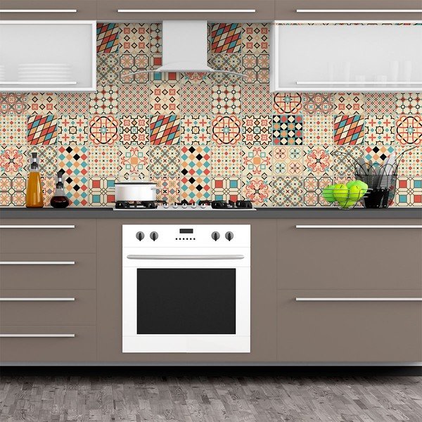 60 sienu uzlīmju komplekts Ambiance Azulejos Arianito, 15 x 15 cm-image-3