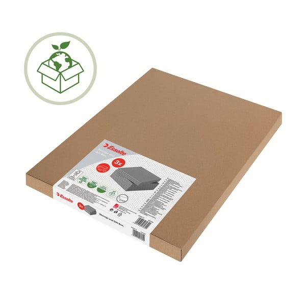 3 pelēku glabāšanas kastu komplekts Leitz Eselte, 32 x 36,5 cm-image-4