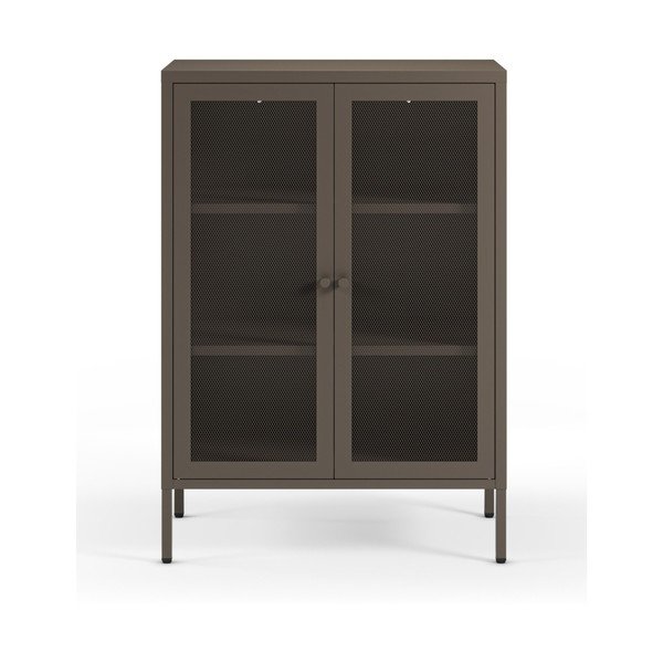 Pelēks metāla skapītis 70x100x40 cm Fayna – Marckeric