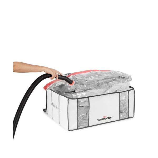 Vakuuma/ar stingrām malām tekstila drēbju uzglabāšanas kaste 65x45x27 cm Life – Compactor
