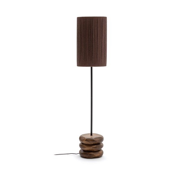 Tumša dabīga toņa akācijas masīvkoka stāvlampa (augstums 147 cm) Kor – Kave Home