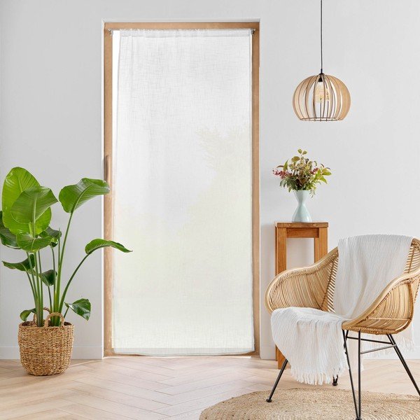 Balts aizkars durvīm 90x200 cm Haltona – douceur d'intérieur-image-1